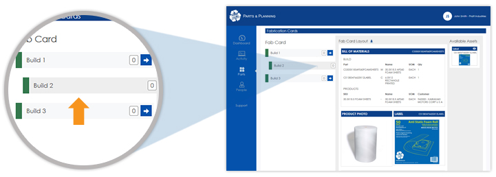 Selected Fabcard Layout